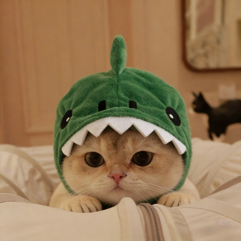 Novadrive Cute Dinosaur Dog Costume - Funny pet Halloween Headgear Hat