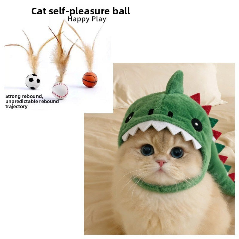 Novadrive Cute Dinosaur Dog Costume - Funny pet Halloween Headgear Hat