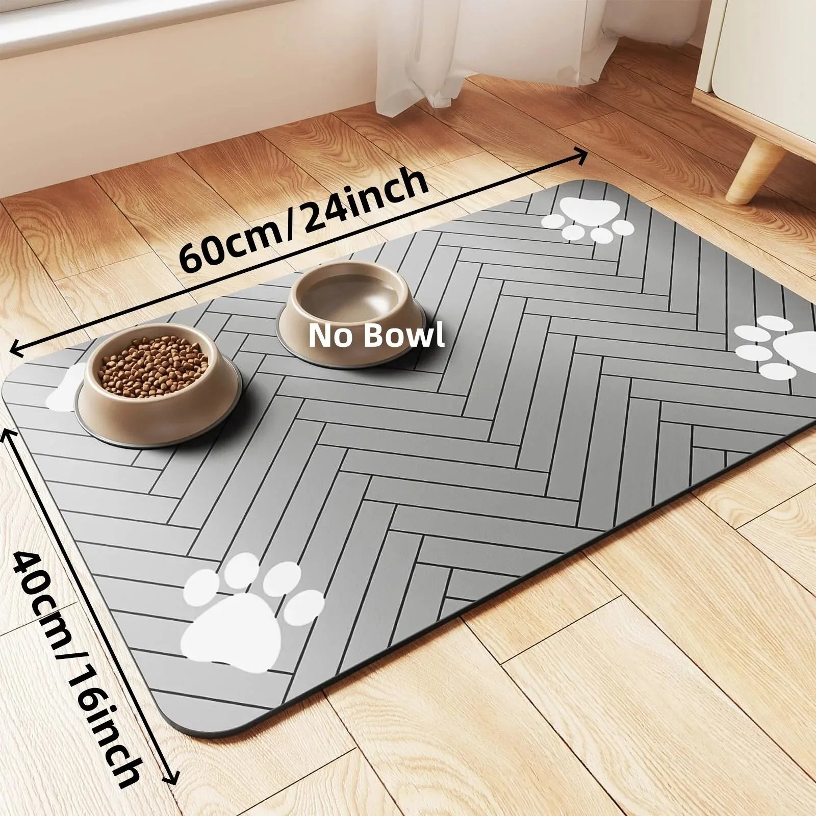 Premium absorbent pet feeding mat-Non-Slip & waterproof