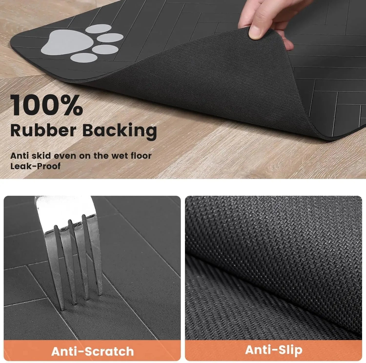 Premium absorbent pet feeding mat-Non-Slip & waterproof