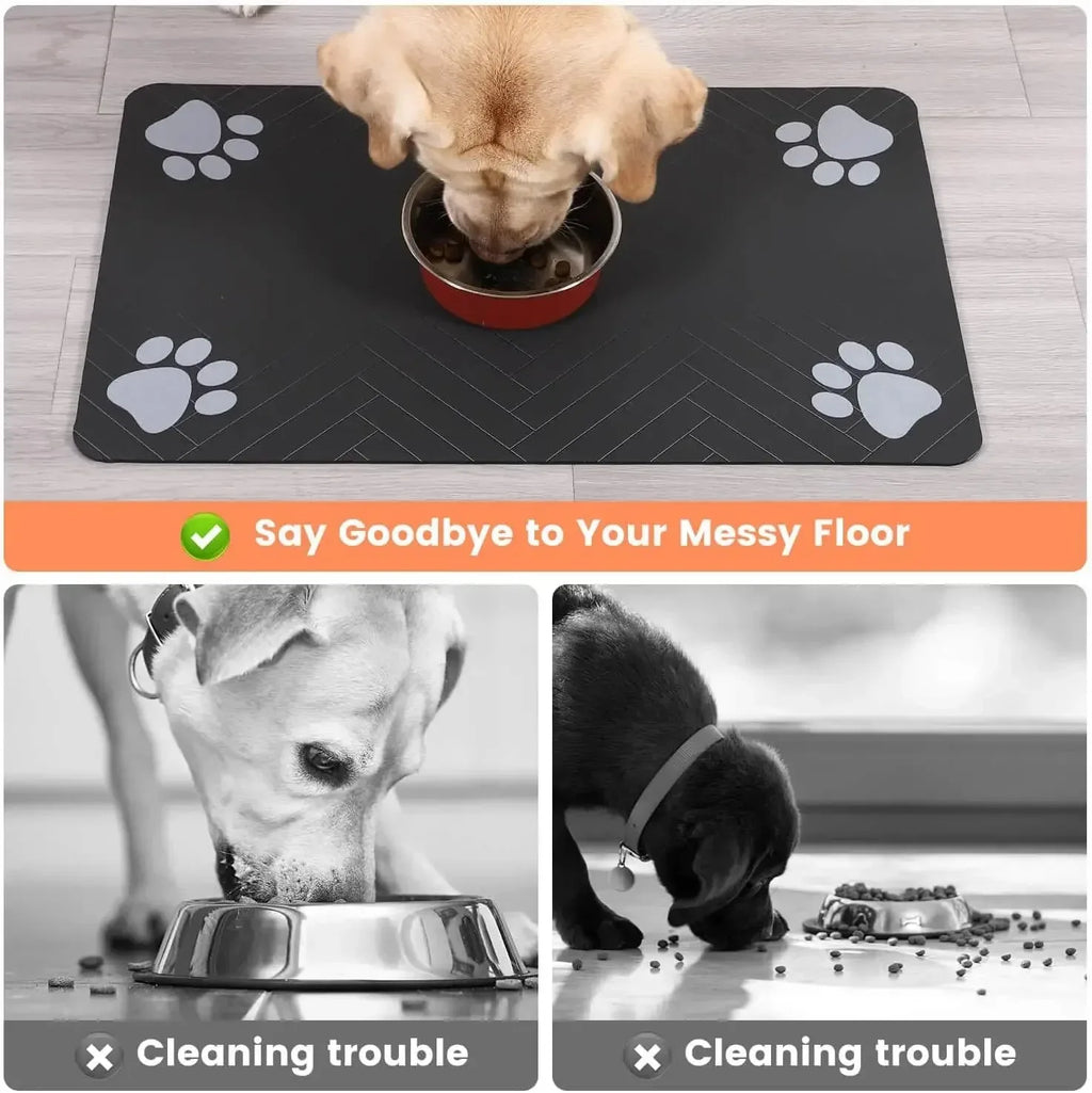 Premium absorbent pet feeding mat-Non-Slip & waterproof