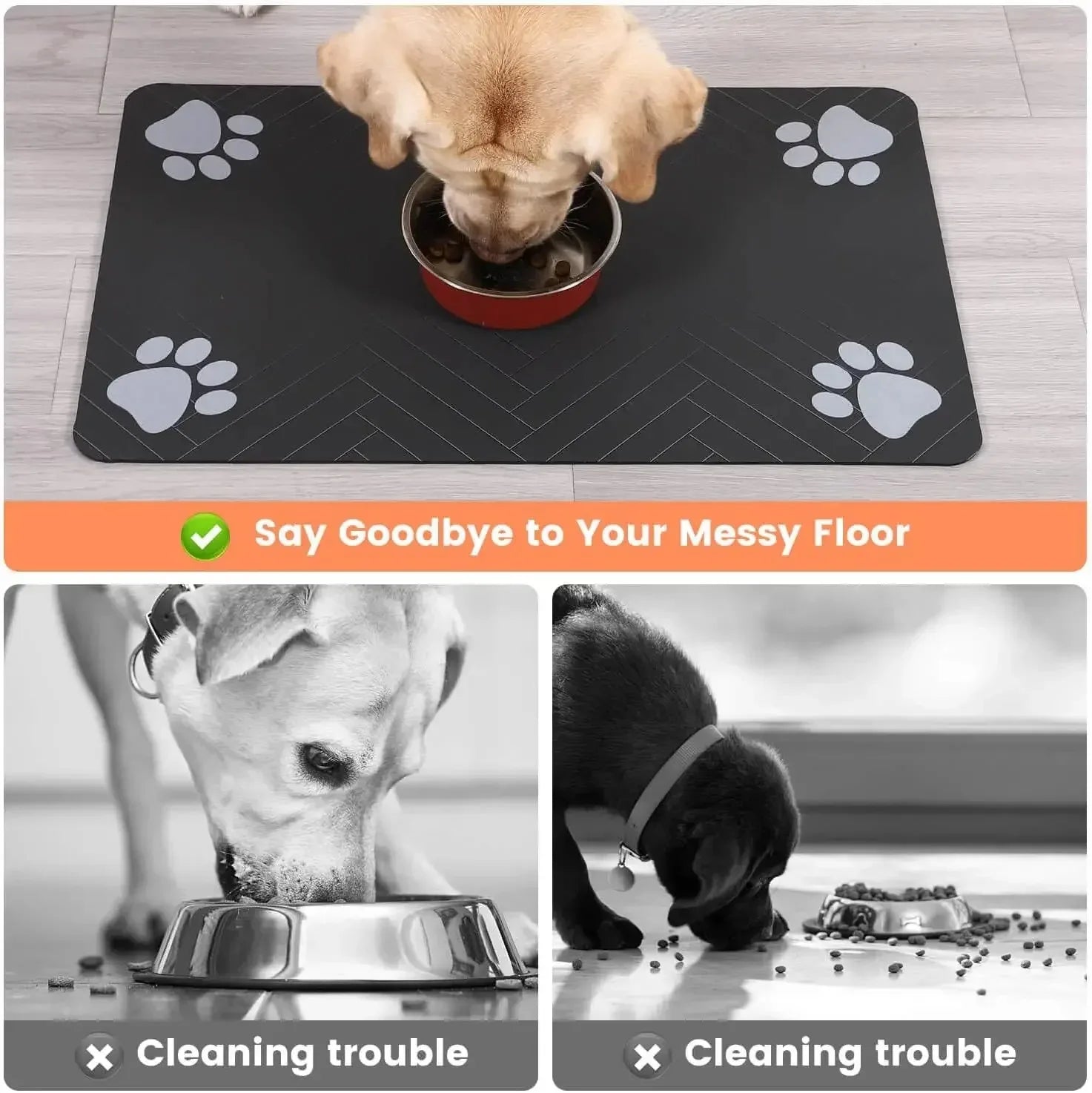 Premium absorbent pet feeding mat-Non-Slip & waterproof