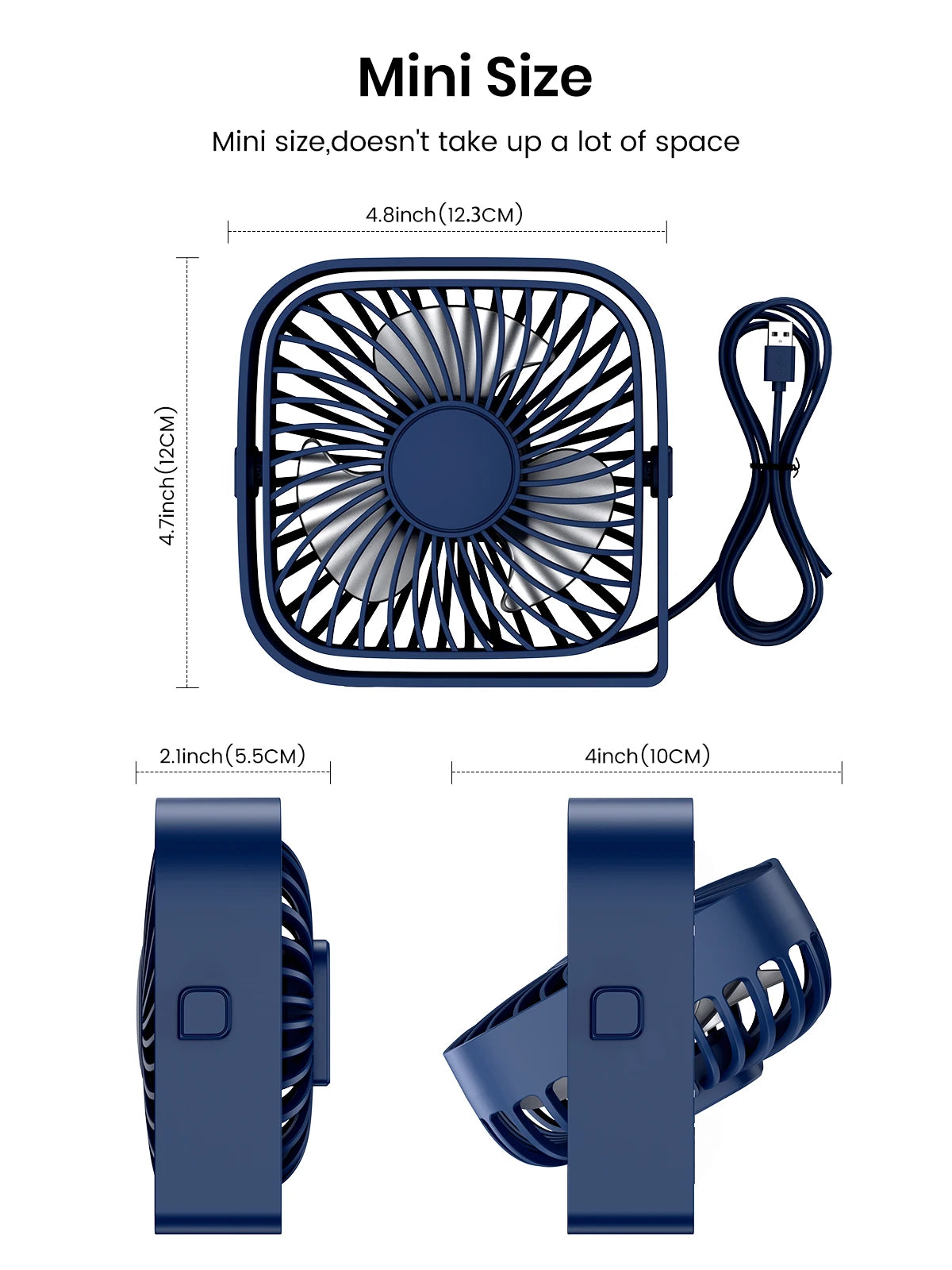 No drive BreezePro:Ultra-Quiet Portable USB Desk Fan