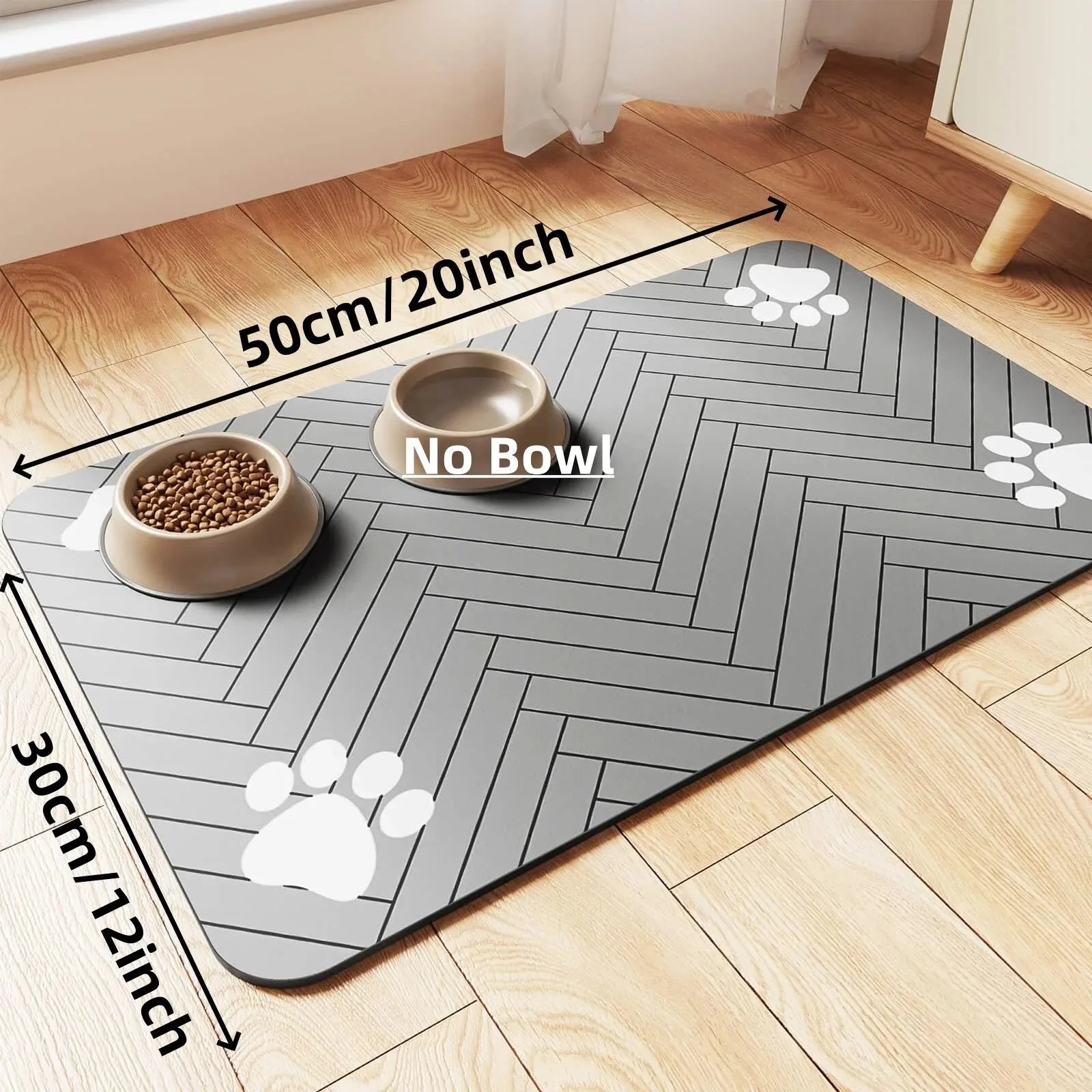 Premium absorbent pet feeding mat-Non-Slip & waterproof