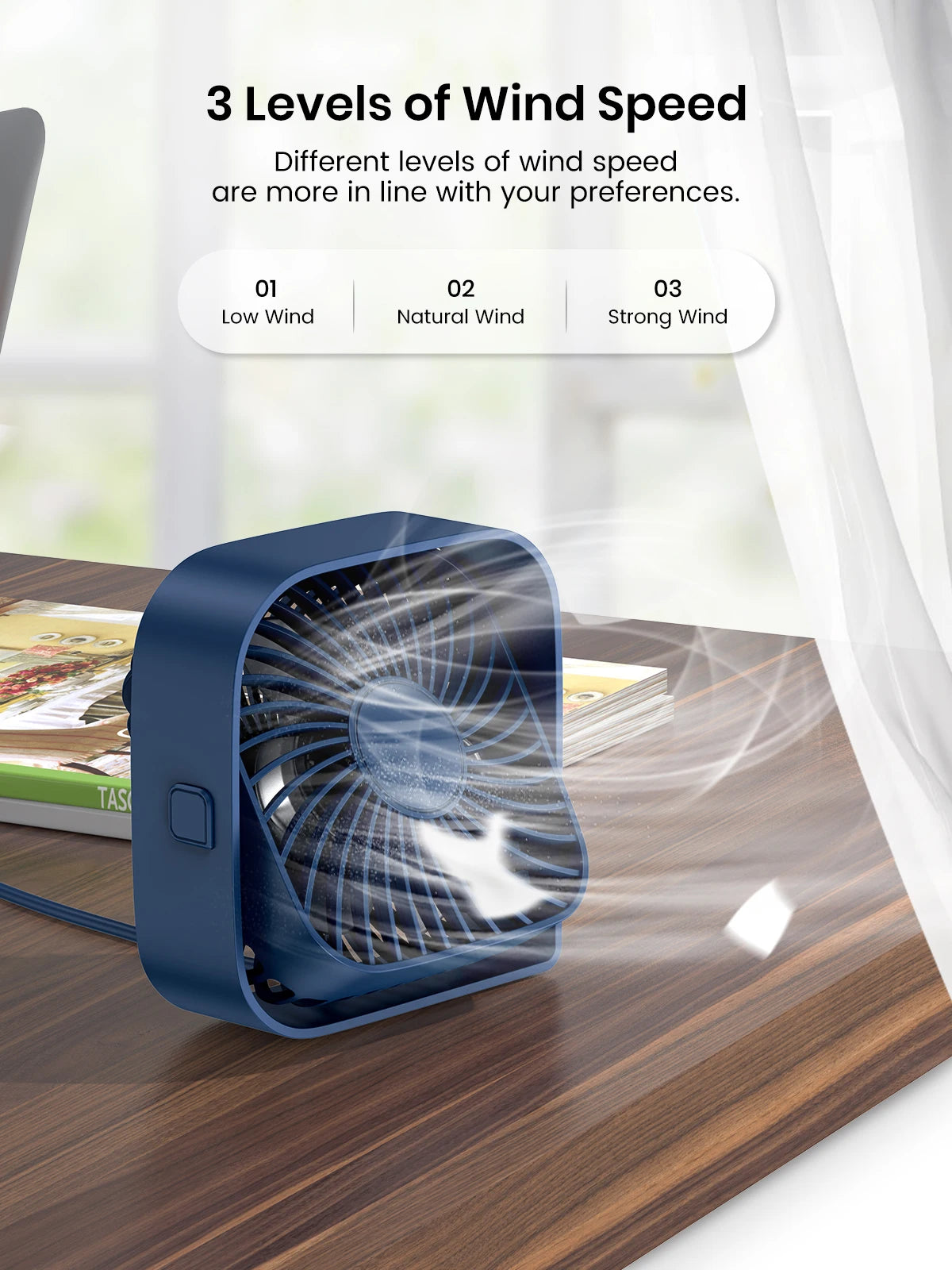 No drive BreezePro:Ultra-Quiet Portable USB Desk Fan