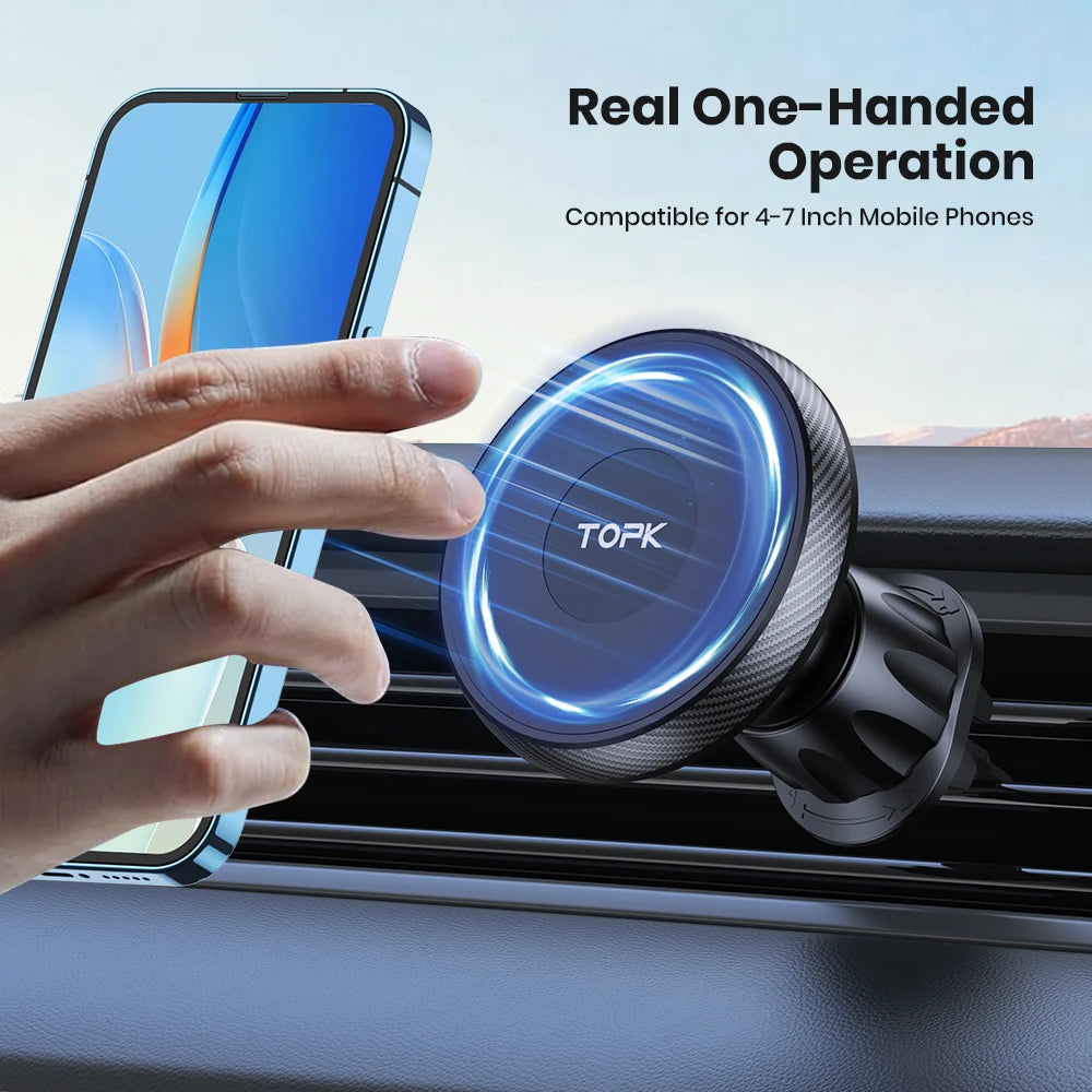 Magnetic MagSafe Car Phone Mount - Sure & Stable for Any Drive